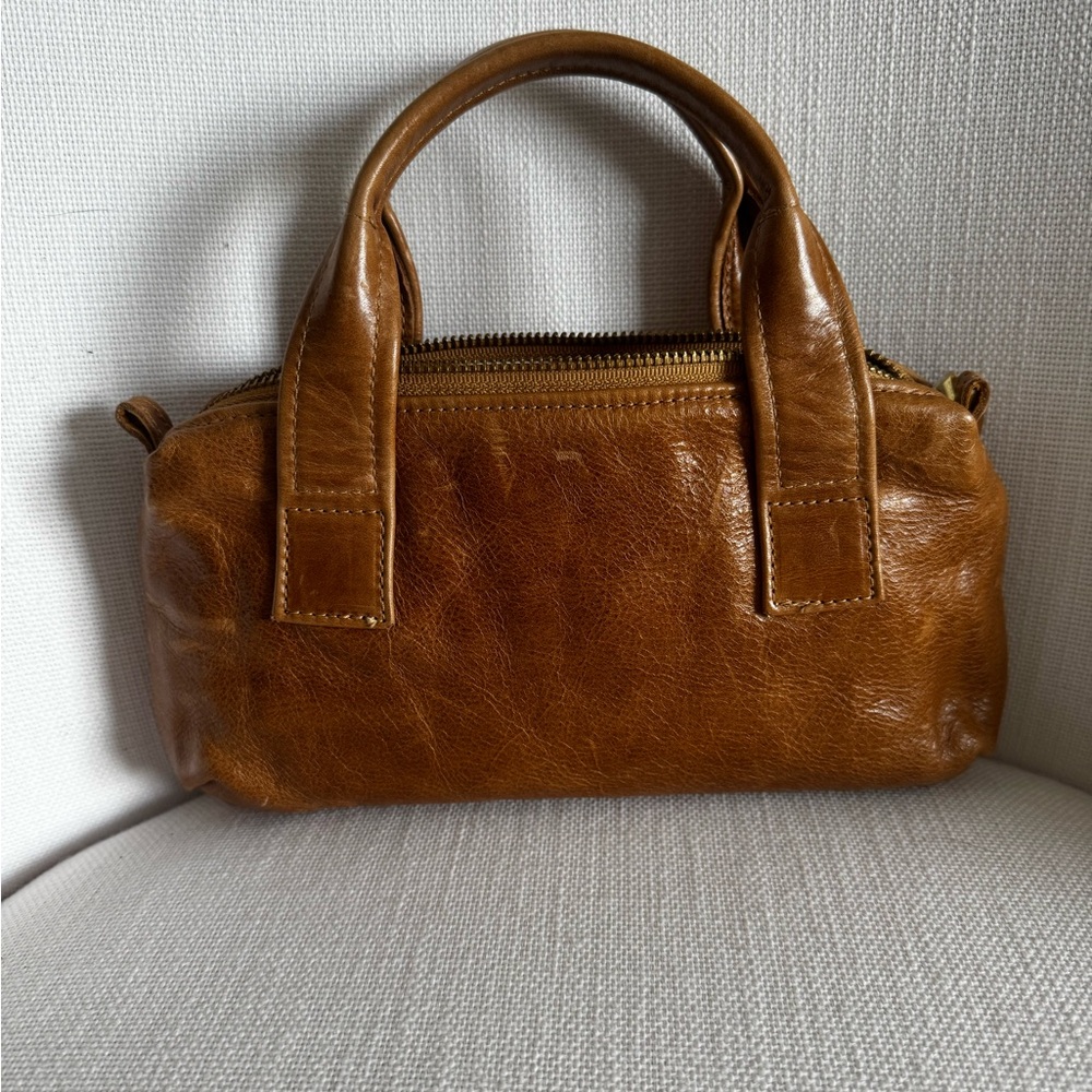 Satchel Roosevelt Elegant Brown Leather Handbag